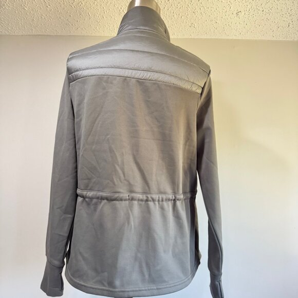 APANA Women's Gray Lightweight Puffer Yoga Jacket - Picture 4 of 10